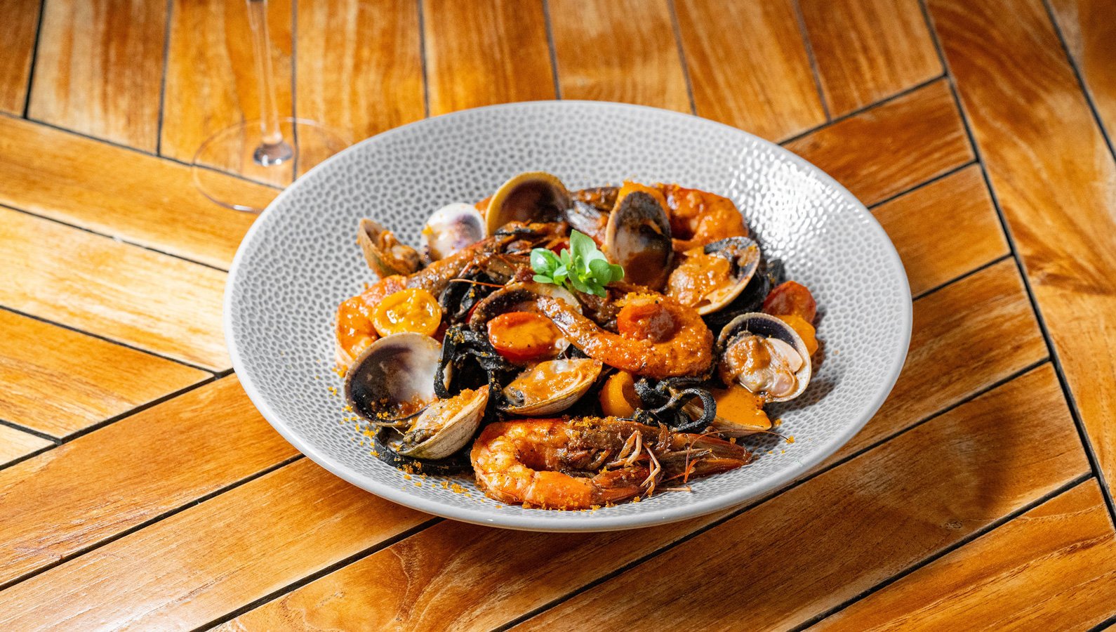 A shrimp dish