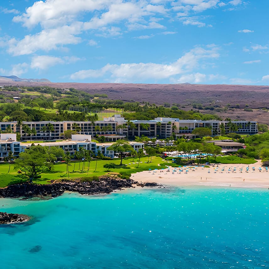 An aerial view of the property