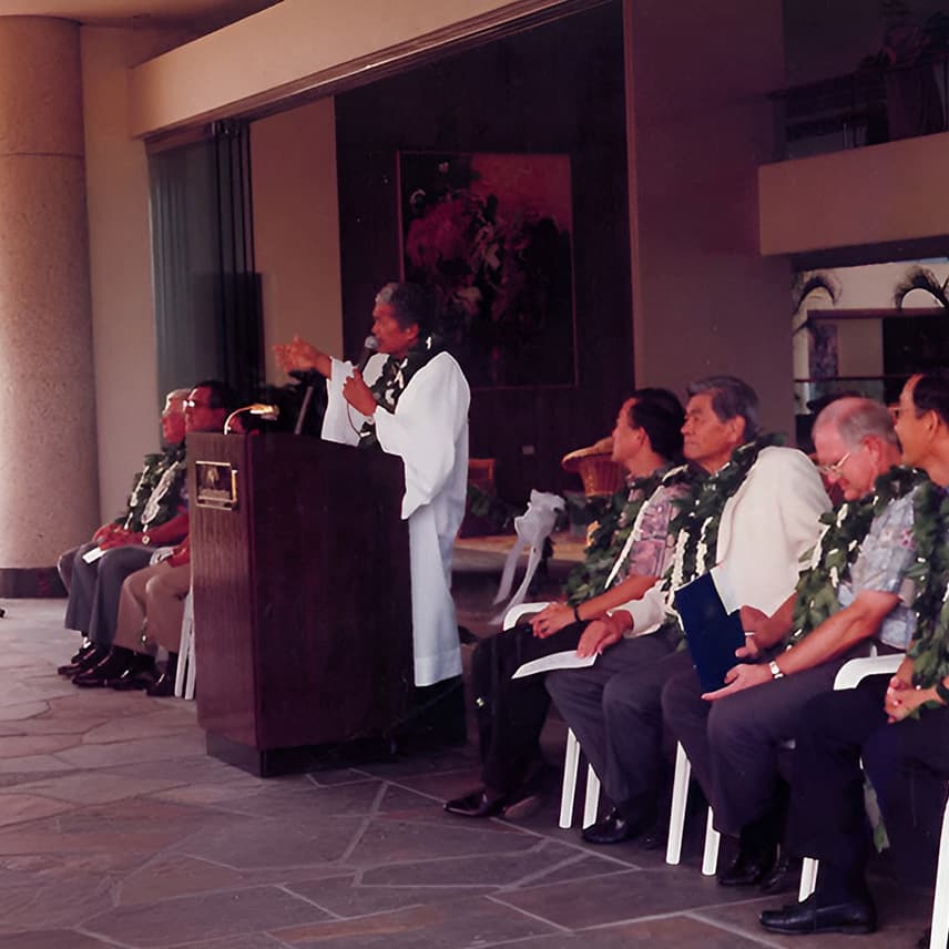 A traditional Hawaiian ceremony