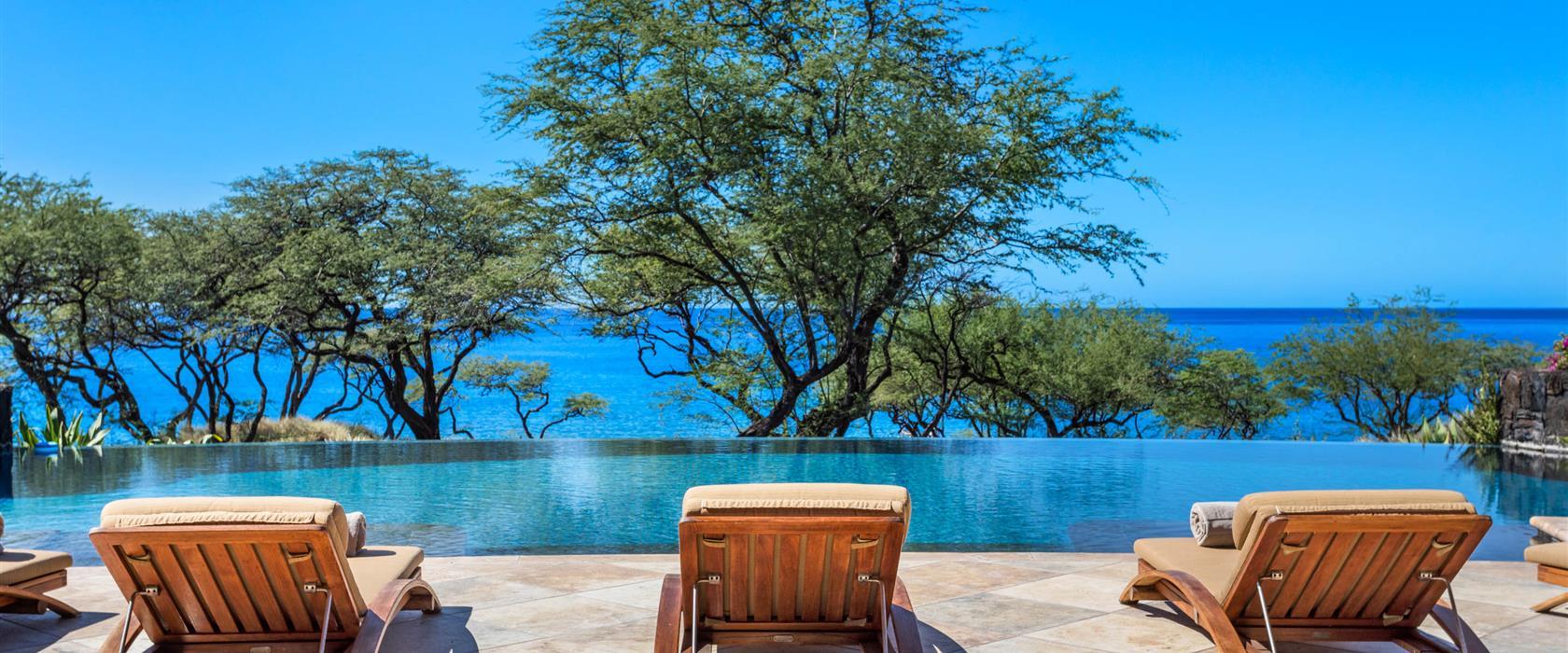 Pool looking at ocean