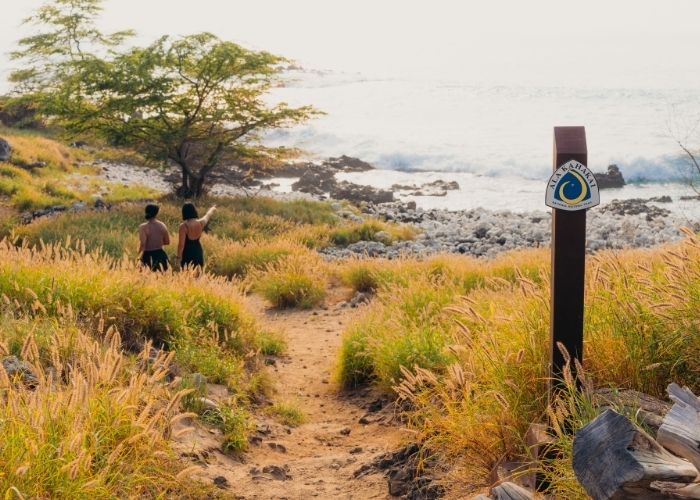 Historic trail with a view of resort
